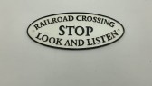 38X16CM RAIL ROAD CROSSING SIGN