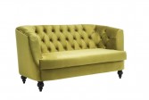 LIME VELVET 2 SEATER SOFA 78x153x83cm