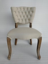 NATURAL FR LINEN LOUIS CHAIR