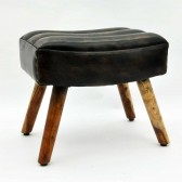 40x47x32CM ANTIQUE TAN FOOTSTOOL