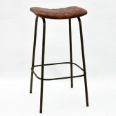 76x40x30cmTAN DIAMOND LEATHER BAR STOOL