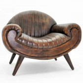 78x90x68cm LEATHER SOFA