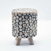 30X30X40CM TEAK BRANCH ROOT ROUND STOOL