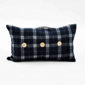 30 X 50CM BLUE VELVET CUSHION