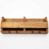 88CM WOOD 6 BOTTLE WALL WINE RACK
