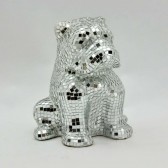 30CM SILVER MOSAIC BULLDOG