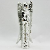50CM SILVER MOSAIC ANGEL