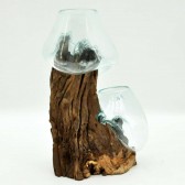 #6 S DOUBLE TEAK ROOT BLOWN GLASS