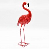 61CM PINK METAL FLAMINGO