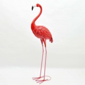 150CM PINK METAL FLAMINGO