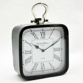 NICKEL FINISH TABLE CLOCK 28x20x7cm