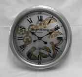 52.5CM SILVER WALL CLOCK