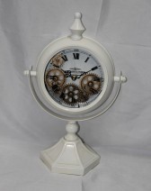 37.5CM WHITE TABLE CLOCK