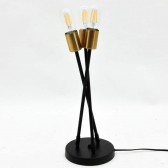 46CM METAL TRIPLE BULB TABLE LAMP