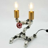 26CM METAL INDUSTRIAL PIPPING TABLE LAMP