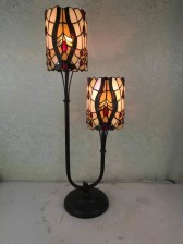 6" TWIN STEM TIFFANY LAMP