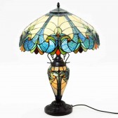 18" SHADEMULTI COLOUR DOUBLE TIFFANY LAMP