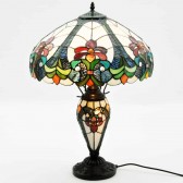 18" SHADE MULTI COLOUR DOUBLE TIFFANY LAMP