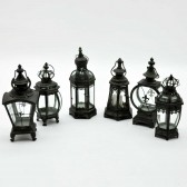 40CM 6 ASSORTED METAL GARDEN LANTERNS