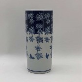18" ROUND BLUE & WHITE UMBRELLA STAND