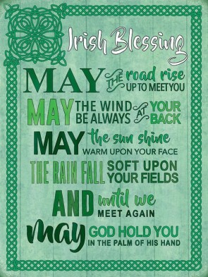 Irish Blessing Metal Sign 400 x300mm