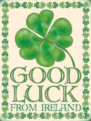 Good Luck From Ireland Metal Sign 400 x300mm