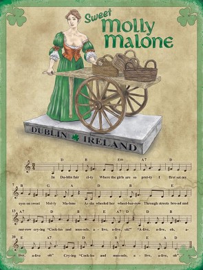 Sweet Molly Malone Metal Sign 400 x300mm