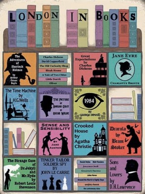 London In Books Metal Sign 400 x300mm