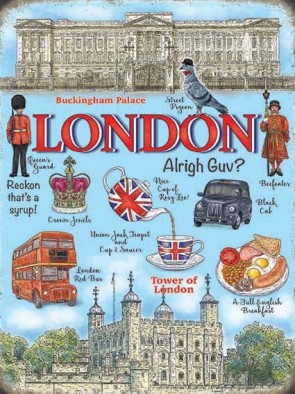 London Metal Sign 400 x300mm