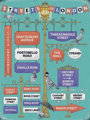 Streets Of London Metal Sign 400 x300mm
