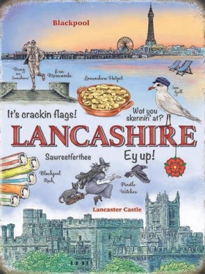 Lancashire Metal Sign 400 x300mm