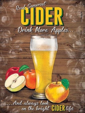 Real Somerset Cider Metal Sign 400 x300mm