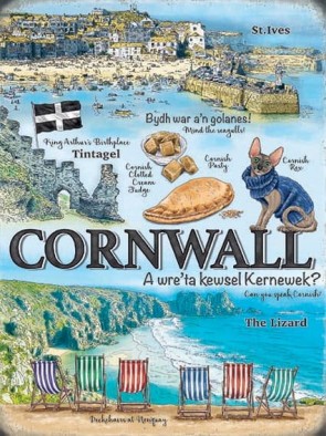 Cornwall Metal Sign 400 x300mm