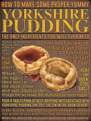 Yorkshire Pudding Metal Sign 400 x300mm