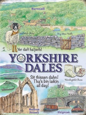 Yorkshire Dales Metal Sign 400 x300mm
