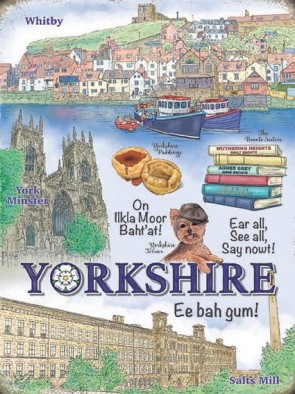 Yorkshire Ee Bah Gum Metal Sign 400 x300mm