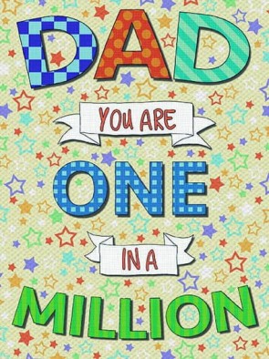 Dad One In A Million Metal Sign 400 x300mm