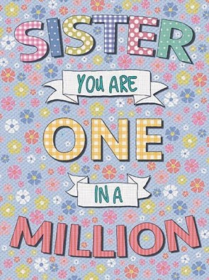 Sister One In A Million Metal Sign 400 x300mm