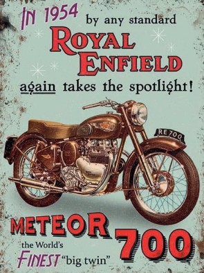 Royal Enfield Meteor Metal Sign 400 x300mm
