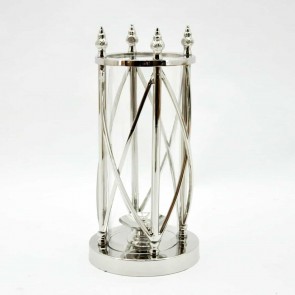 38CM NICKLE PLATED HURRICANE LAMP