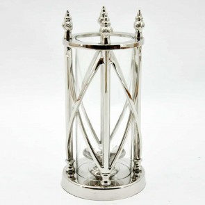 32CM NICKLE PLATED HURRICANE LAMP