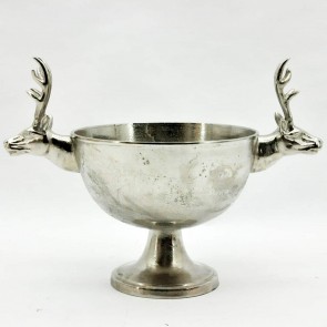 21" CHAMPAGNE BOWL WITH STAG HEAD HANDLE