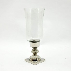 40CM NICKEL HURRICANE LAMP