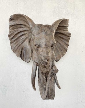 55CM BRONZE ELEPHANT HEAD