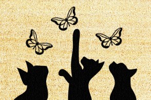 40 X 60 CATS & BUTTERFLIES DOORMAT