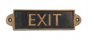 EXIT - METAL SIGN