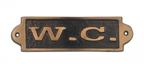 WC - METAL SIGN