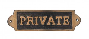 PRIVATE - METAL SIGN
