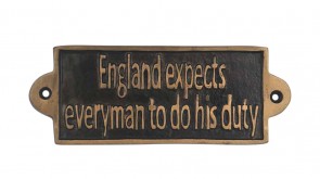 ENGLAND EXPECTS- METAL SIGN