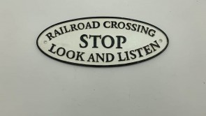 38X16CM RAIL ROAD CROSSING SIGN